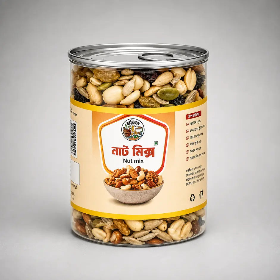 Mixed nuts from Shudhik, featuring a variety of crunchy, roasted nuts in a colorful bowl, perfect for healthy snacking.