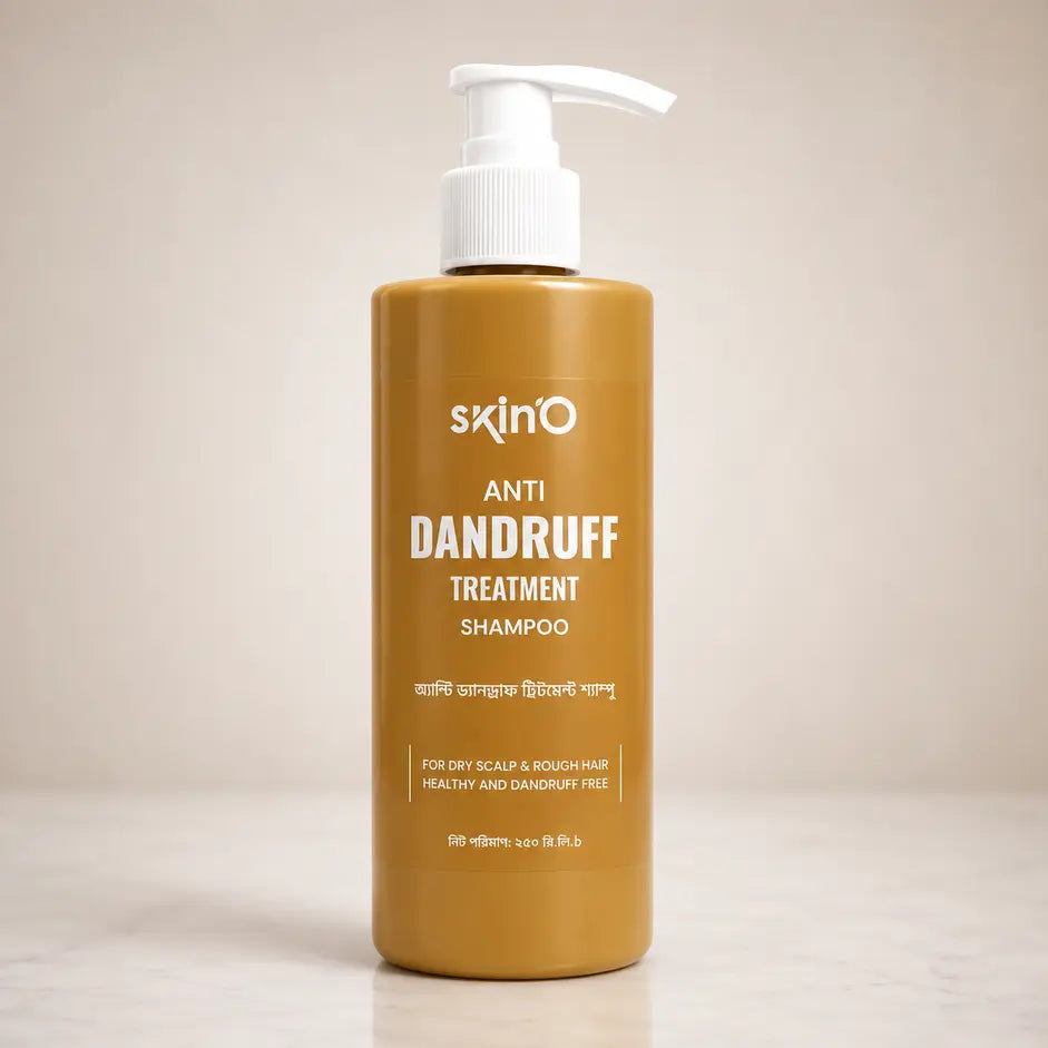 Skino Anti Dandruff Treatment Shampoo bottle with label, designed for scalp cleansing and dandruff control.