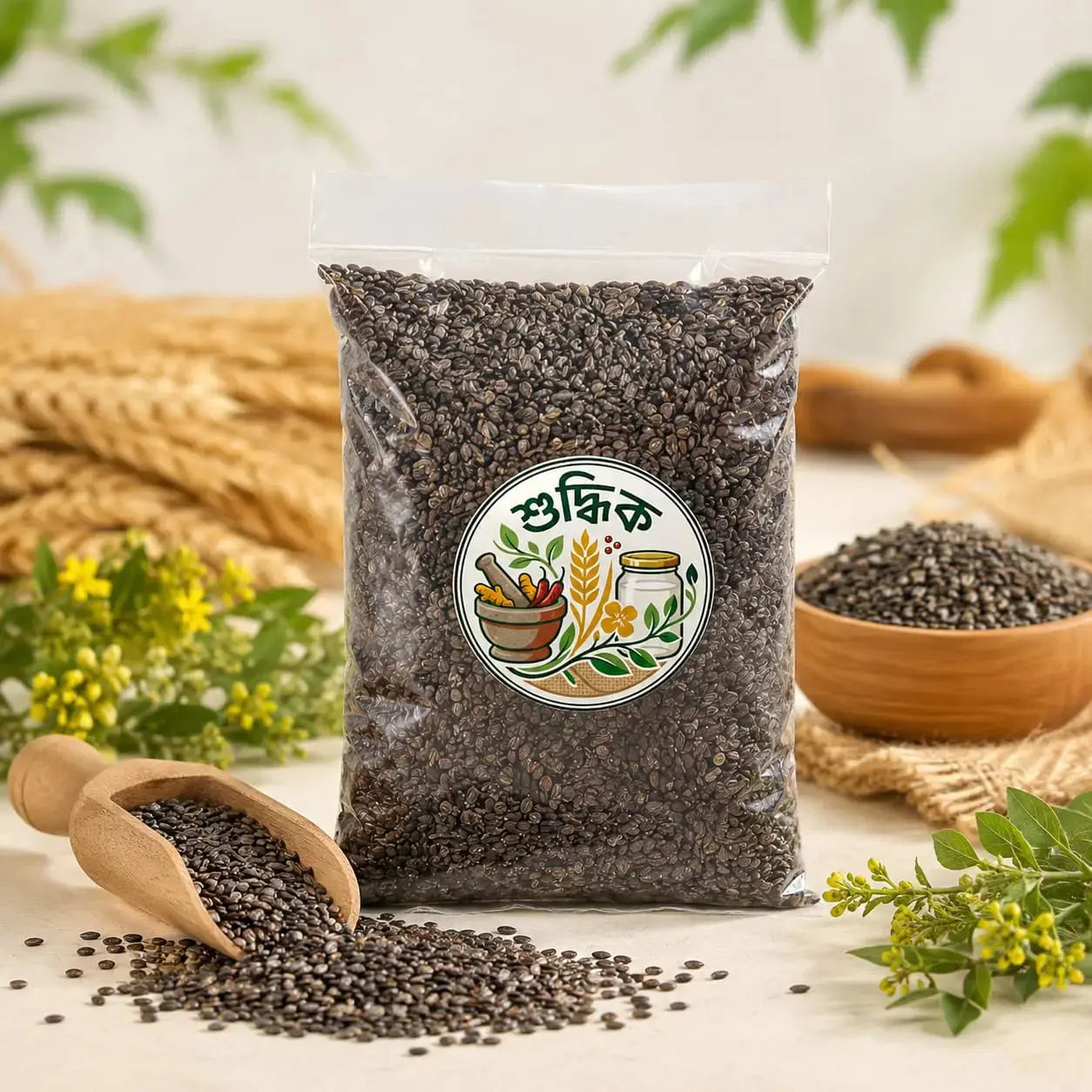 Premium Shudhik Tokma Dana pack with natural, whole nuts and seeds for healthy snacking and cooking.