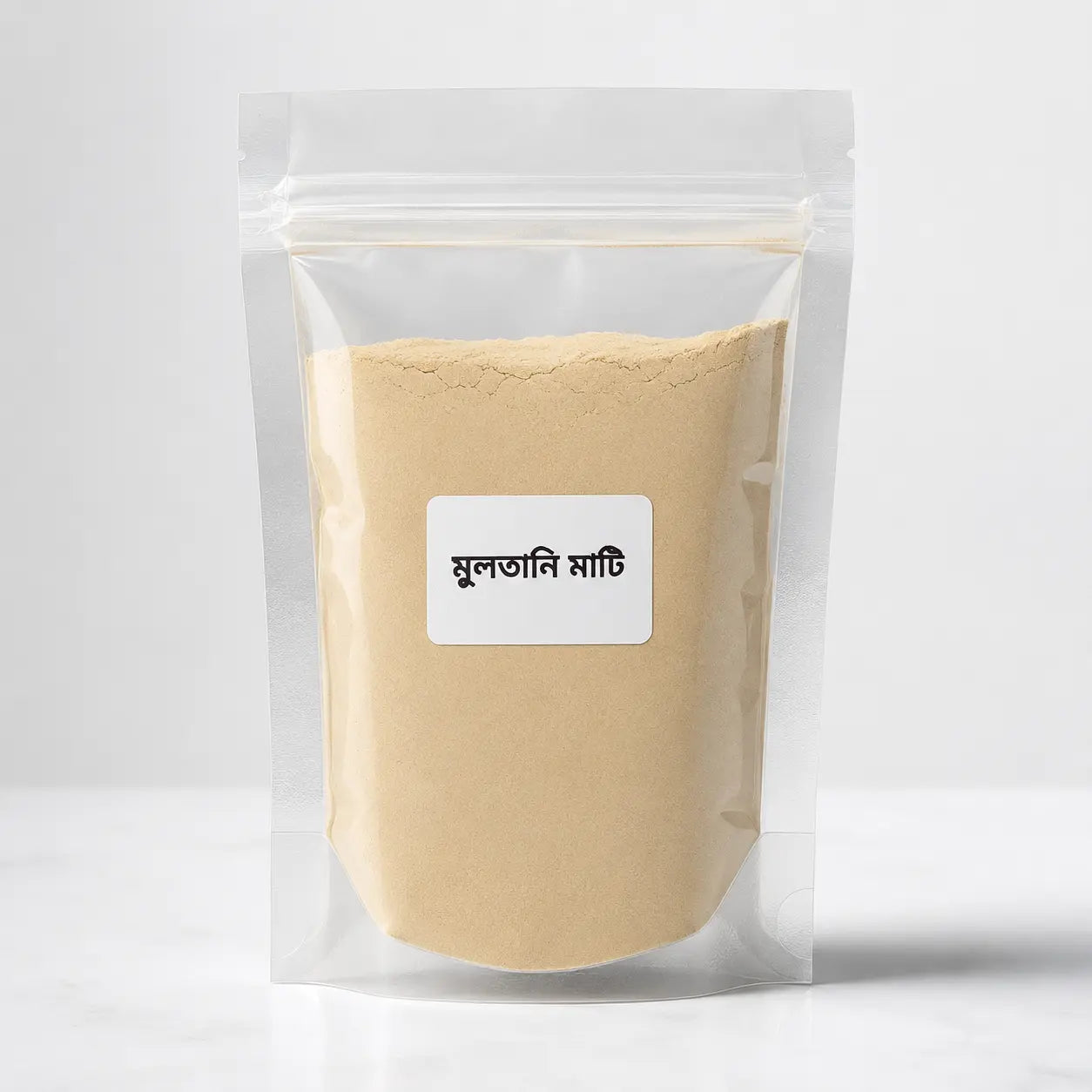 Shudhik Multani Mitti face pack soil in a bowl, natural clay for skincare and facial mask, traditional Indian beauty product